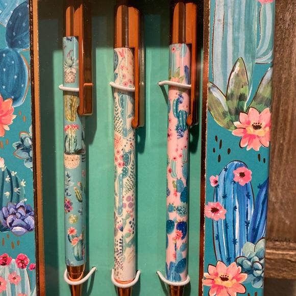 Clementine Paper Inc. Office Cactus Pen Set Of 3 By Clementine
